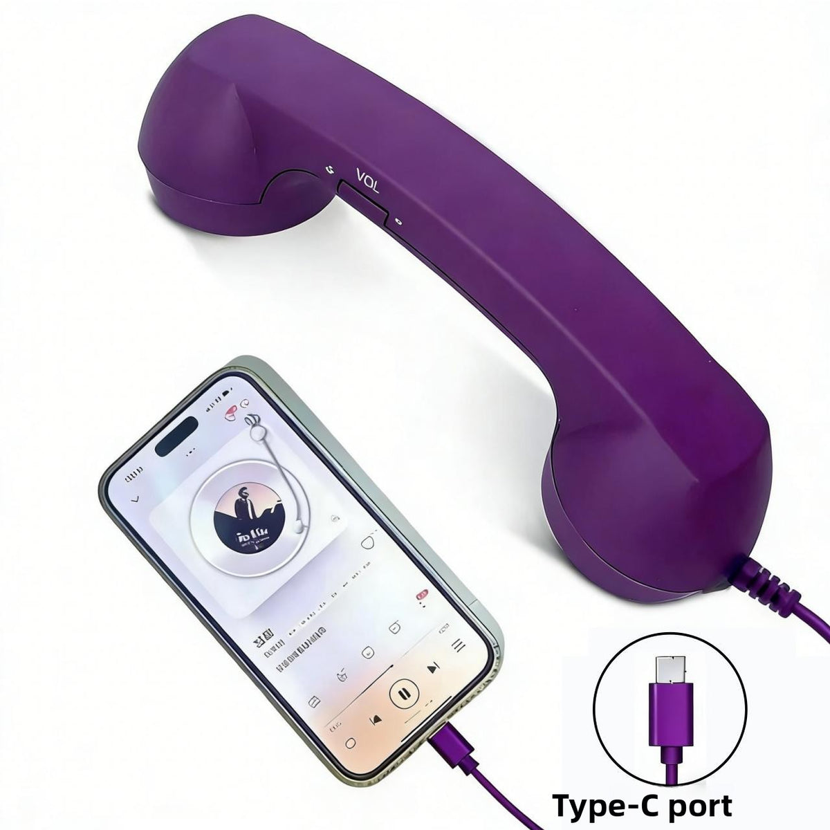 Retro Style Type-C Telephone Handset