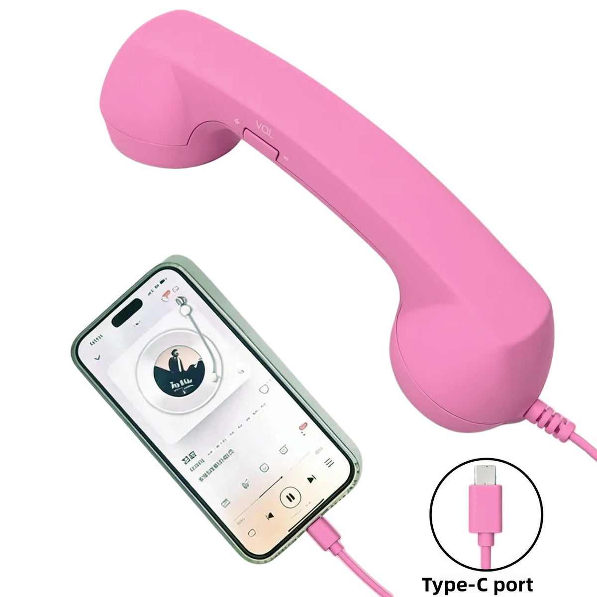Retro Style Type-C Telephone Handset